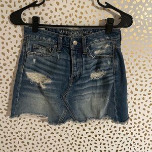 american eagle jean skirt